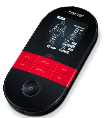 ELECTROESTIMULADOR FUNCION CALOR CON 2 CANALES TENS/EMS, EM41, 4 EN 1. (EM59)