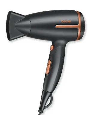 Secadora de Cabello Compacta para Viaje, HC25, 2 niveles de calor, Protección automática contra sobrecalentamiento.