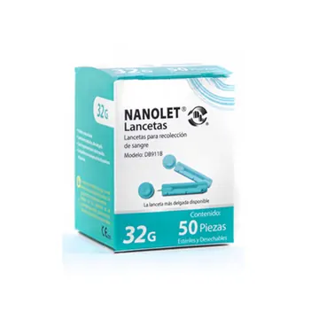 LANCETAS P/RECOLECCION DE SANGRE C-32G NANOLET C/50