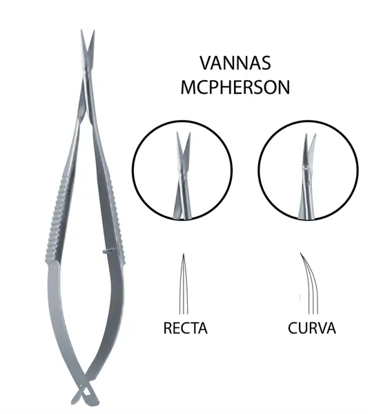 MICRO TIJERA IRIS MCPHERSON VANNAS CURVA, 8.3 CM.