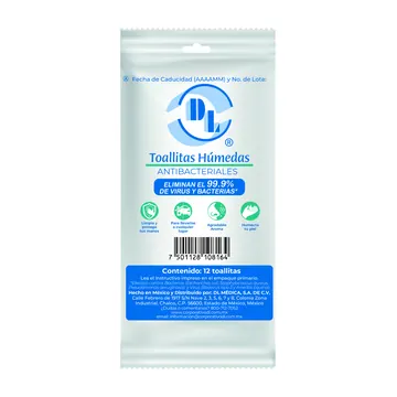 TOALLA HUMEDA ANTIBACTERIAL BOL C/12