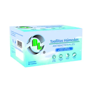 TOALLA HUMEDA ANTIBACTERIAL C/100