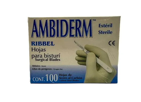 BISTURÍ ACERO AL CARBÓN 10 C/100 PZAS