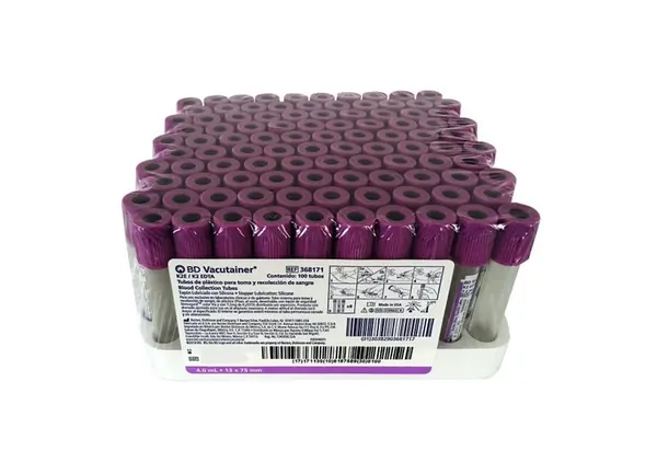 TUBO VACUTAINER LILA 4ML C/100