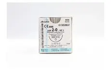 G3732 SEDA NEGRA USP 2-0, 75 CM AGUJA SG-36 AHUSADA GRUESA PREMIUM 36 MM 1/2 CÍRCULO