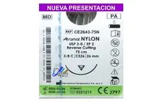 NYLON NEGRO CAL. 3/0 75CM CE26