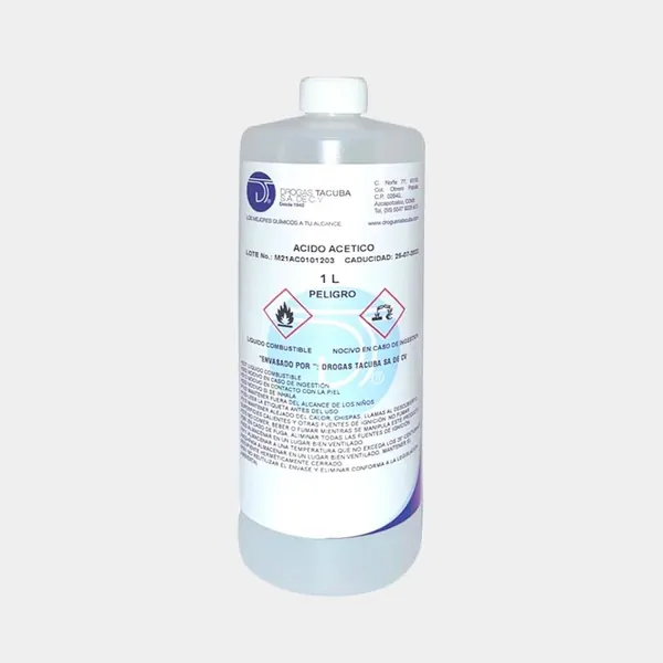 ÁCIDO ACETICO GLACIAL BOTELLA POL. 1LT
