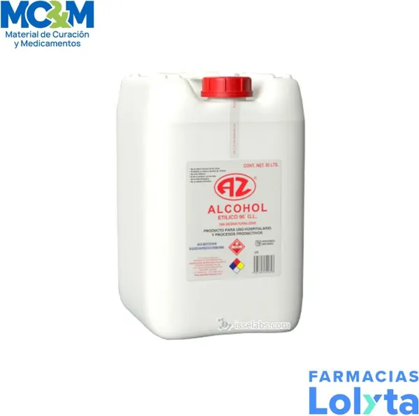 ALCOHOL 96º ROJO 5 LT