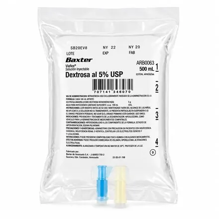 DEXTROSA AL 5% EN AGUA INYECTABLE 500ML C/30