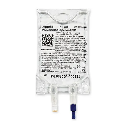 DEXTROSA 5% EN AGUA INYECTABLE 50 ML C/116