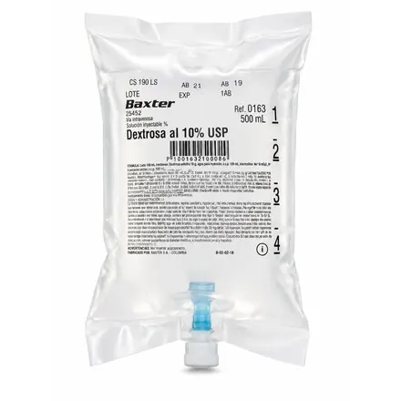 DEXTROSA AL 10% EN AGUA INYECTABLE 500ML C/30