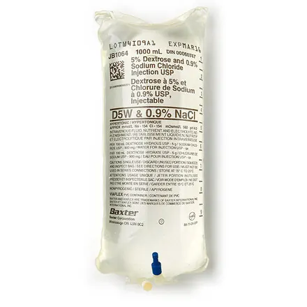 DEXTROSA AL 5% Y CLORURO DE SODIO AL 0.9% 1000ML C/18
