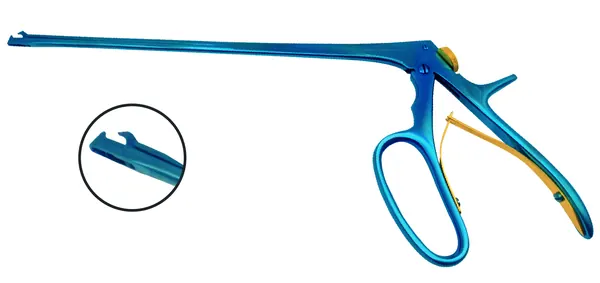 PINZA PARA BIOPSIA BABY TISCHLER 25 CM. FIJA CON SEGURO. TITANIO.
