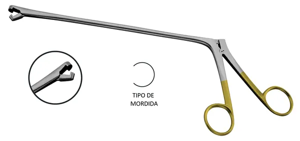 PINZA PARA BIOPSIA BERGER. TIPO HARTMANN. CORTE DE MEDIO CÍRCULO.