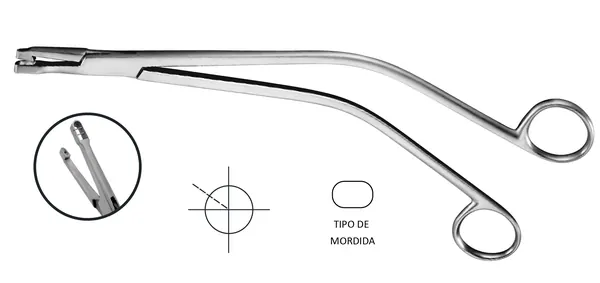 PINZA PARA BIOPSIA SCHUBERT CURVA 27 CM.