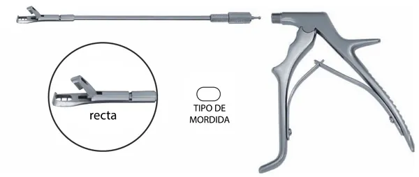 PINZA PARA BIOPSIA TISCHLER RECTA 25 CM. ROTATORIA