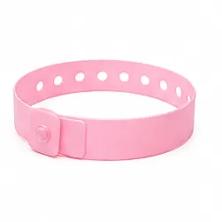 BRAZALETE PARA IDENTIFICACIÓN DE PLÁSTICO. INFANTIL (ROSA).