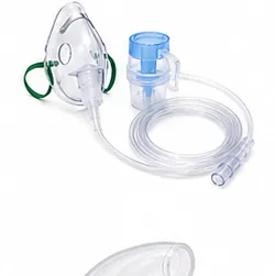 MASCARILLA DESECHABLE PARA NEBULIZACIÓN, MASCARILLA PEDIÁTRICA CON MICRO NEBULIZADOR, TUBO DE EXTENSIÓN Y CONECTOR TIPO CAMPANA.