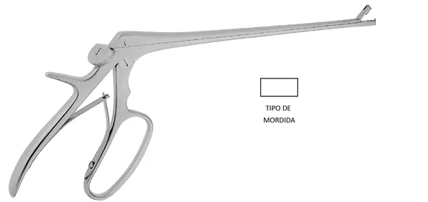 PINZA TISCHLER-MORGAN PARA BIOPSIA. MORDIDA RECTANGULAR Y HACIA ARRIBA 22 CM. FIJA
