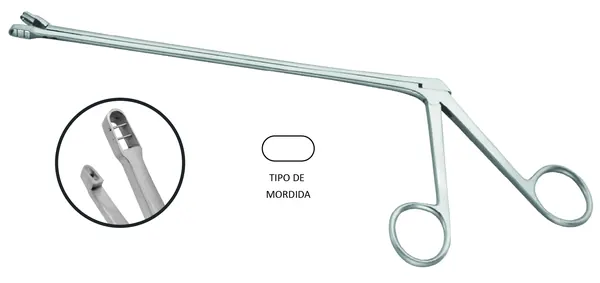 PINZA YEOMAN PARA BIOPSIA RECTAL TIPO HARTMANN. MORDIDA OVALADA Y HACIA ARRIBA. LONGITUD 23 CM.