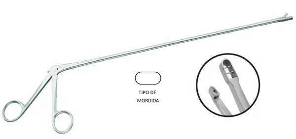 PINZA YEOMAN PARA BIOPSIA RECTAL TIPO HARTMANN. MORDIDA OVALADA Y HACIA ARRIBA. LONGITUD 28 CM.