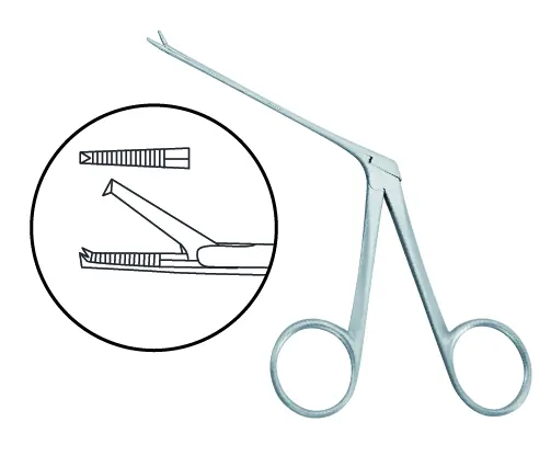 PINZA HARTMANN, TIPO COCODRILO / ALLIGATOR. PUNTA DE RATON 14 CM. 1 x 2 DIENTES.
