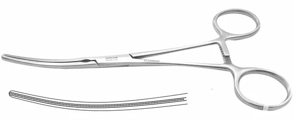 PINZA CLAMP BRONQUEAL 22 CM. Derecha.