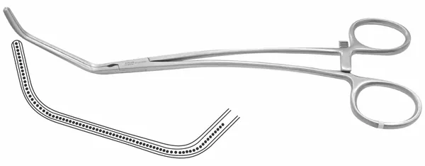 PINZA CLAMP PARA OCLUSION TANGENCIAL 27 CM.