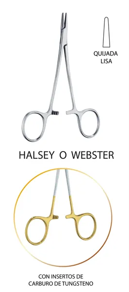 PORTA AGUJAS HALSEY O WEBSTER, 12.5 CM QUIJADA LISA.