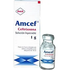 AMCEF I.M. 1G CEFTRIAXONA/ LIDOCAINA INYECTABLE 1G/3.5ML