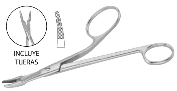 PORTA AGUJAS CON TIJERAS GILLIS 16 CM.