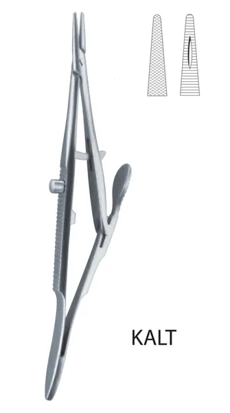 PORTA AGUJAS KALT, RECTO, 14 CM. QUIJADAESTRIADA.