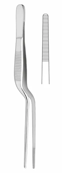 PINZA JESEN LUCAE PINZA TIPO BAYONETA, CON PUNTAS ESTRIADAS SIN DIENTES. 14 CM DE LONGITUD.