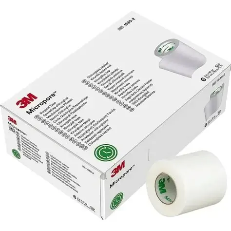 Micropore™ 2" color blanco. Medida: 5cm x 9.14m C/6 RLLS 3M