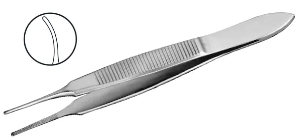 PINZA GRAEFE SIN DIENTES 7 CM. CURVA FINA