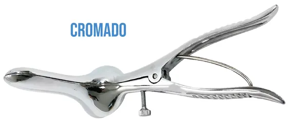 ANOSCOPIO O ESPEJO PRATT CON TORNILLOS DE GRADUACIÓN. ACERO INOX.