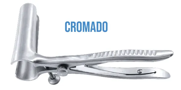 ANOSCOPIO O ESPEJO SIMS BOLVAO CON TORNILLO DE GRADUACIÓN.CROMADO.