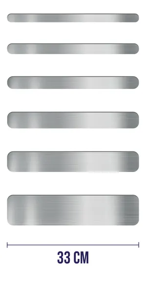 SEPARADOR RIBBON, MALEABLE, 1.9 X 33 CM DE LONGITUD APROX.