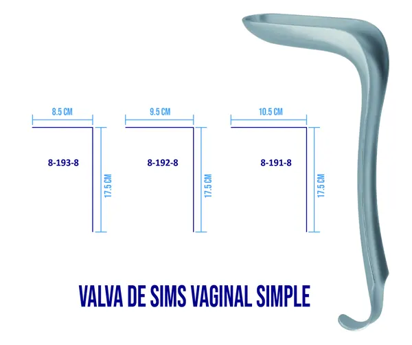 VALVA VAGINAL DE SIMS SIMPLE CHICA