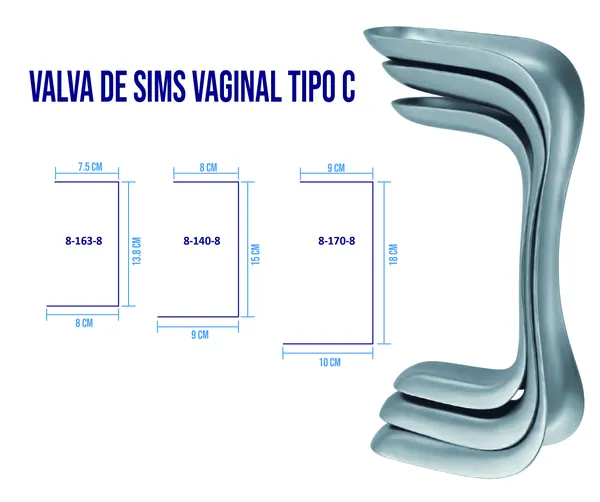 VALVA VAGINAL DE SIMS TIPO C CHICA