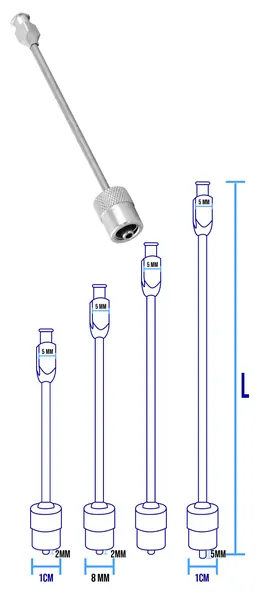 EXTENSORES DE AGUJA 8 CM. INOX.