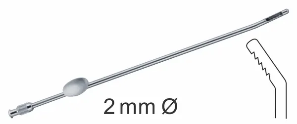 CÁNULA DE ACERO INOX. NOVAK 2MM.