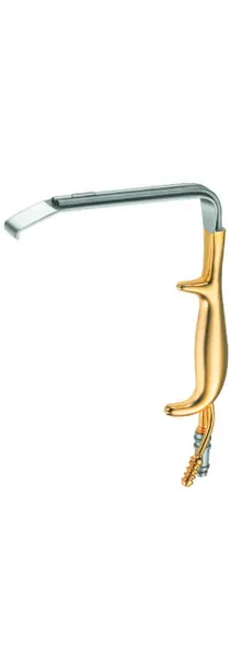 SEPARADOR DE MAMOPLASTIA TEBBETS CON TUBO DE SUCCIÓN Y LUZ FIBRA ÓPTICA 10 CM. X 24 MM