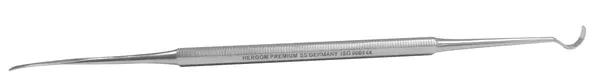ELEVADOR DOBLE PUNTA CURVO 2 MM/2 MM PUNTA LISA SEMI CURVO 17.5 CM