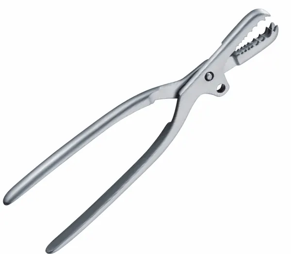 PINZA FARABEUF PARA HUESO. SIN CREMALLERA. MORDIDA 1.1 CM. LONGITUD DE 23 CM.