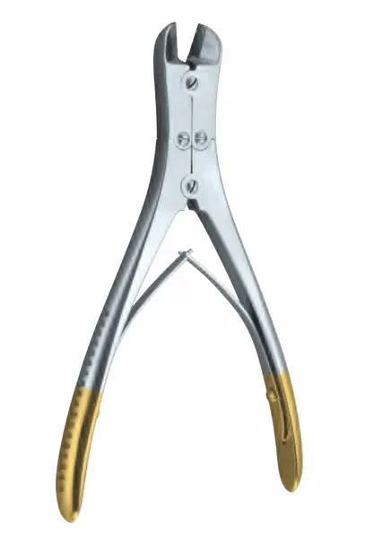 PINZA CORTADORA ALAMBRE. DOBLE ACCIÓN. CON INSERTOS DE CARBURO DE TUNGSTENO. ANGULO 45°. 18CM.