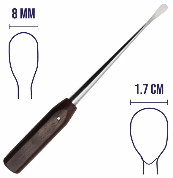 LEGRA PERIOSTOTOMO WAGNER. PUNTA DE 8 MM DE ANCHO. 33 CM DE LONGITUD.