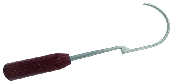 CONDUCTOR DE ALAMBRE O PASAHILOS CON ARCO Y MANGO DE MADERA. 7 CM.