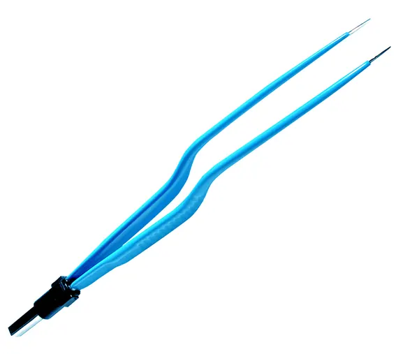 PINZA BIPOLAR ANTIADHERENTE TIPO BAYONETA EUROPEA 18 CM. CON PUNTA DE 1 MM. (COMPATIBLE CON EQUIPOS DELTRONIX CON CABLE 190-100).