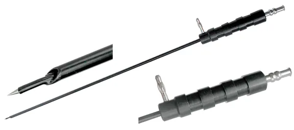 ELECTRODO DE LAPAROSCOPÍA CON SUCCIÓN PUNTA DE IRRIGACIÓN EN AGUJA 36 CM.